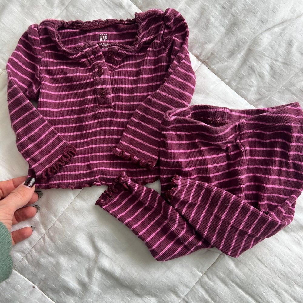 GAP Kids Purple and Pink Striped Set
